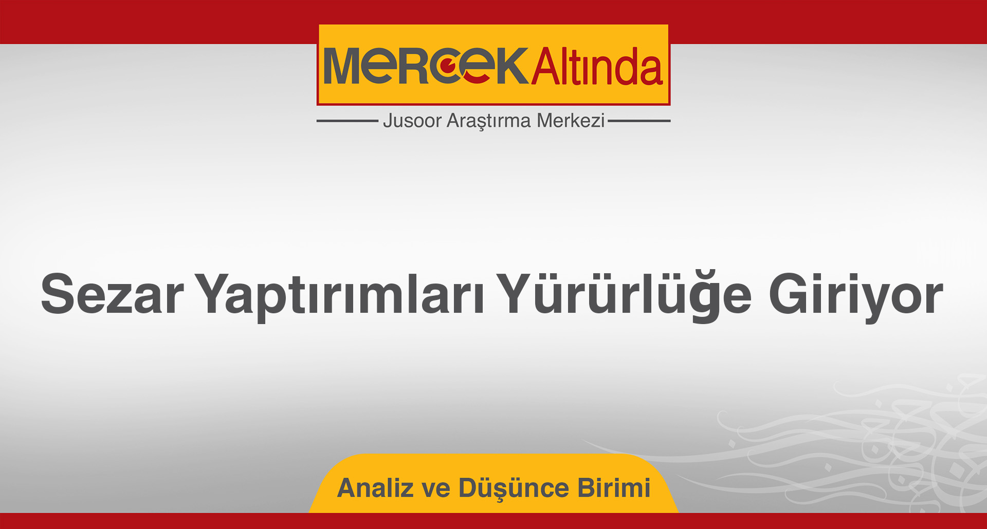 Sezar Yaptırımları Yürürlüğe Giriyor