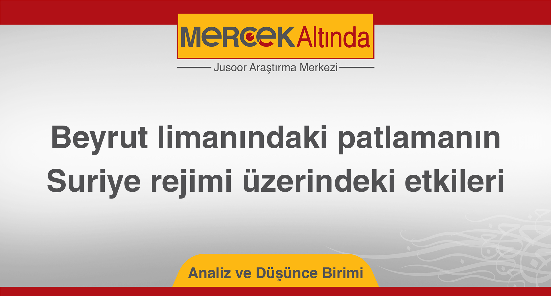 Beyrut limanındaki patlamanın Suriye rejimi üzerindeki etkileri
