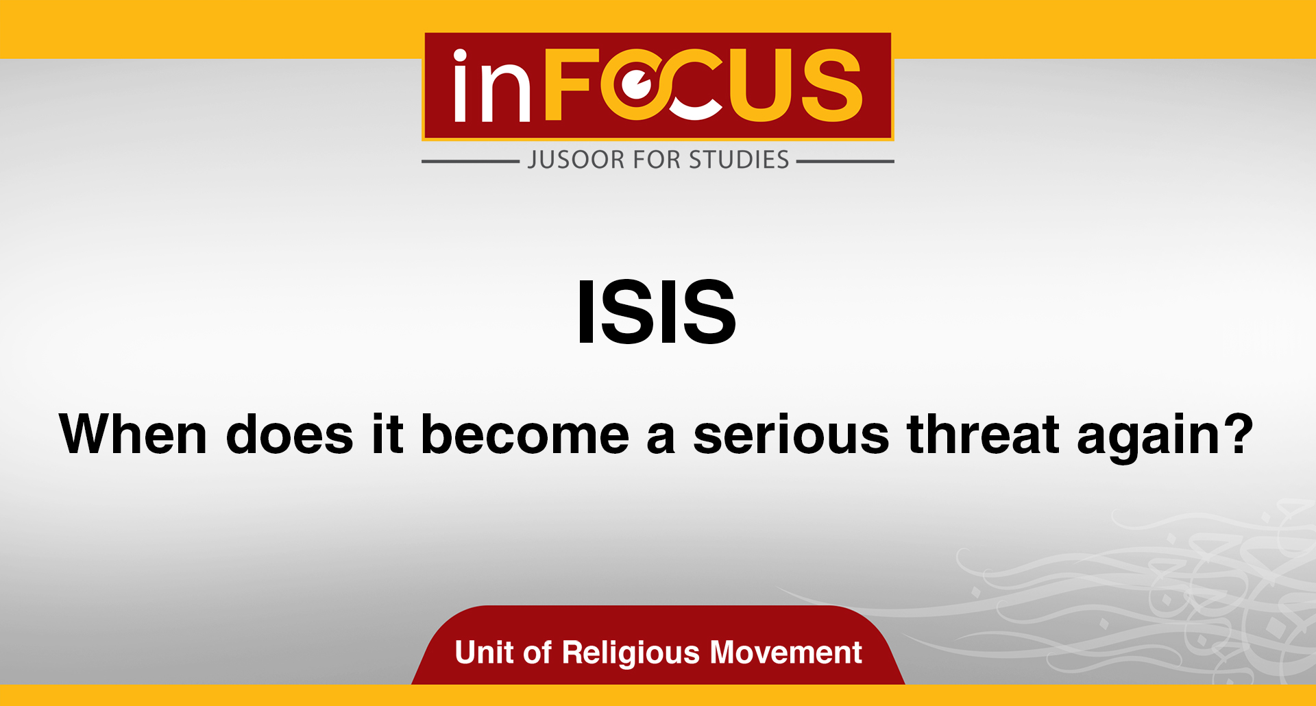ISIS: When does it become a serious threat again?