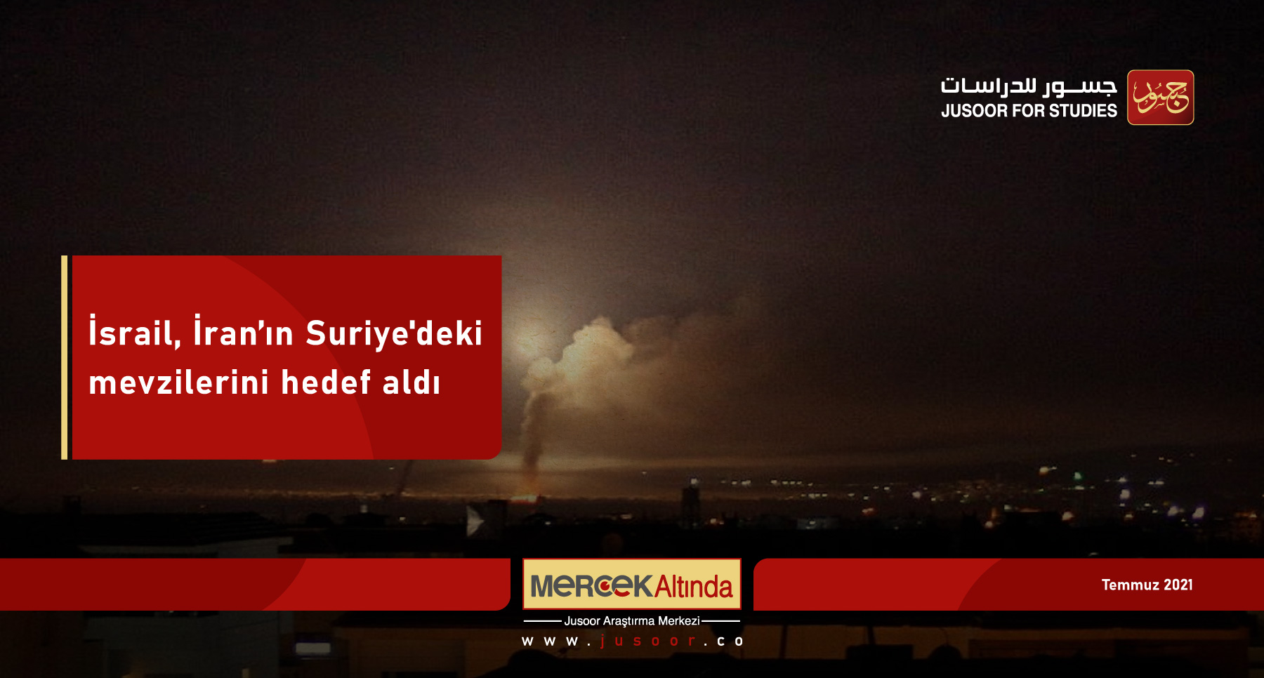 İsrail, İran’ın Suriye'deki mevzilerini hedef aldı.