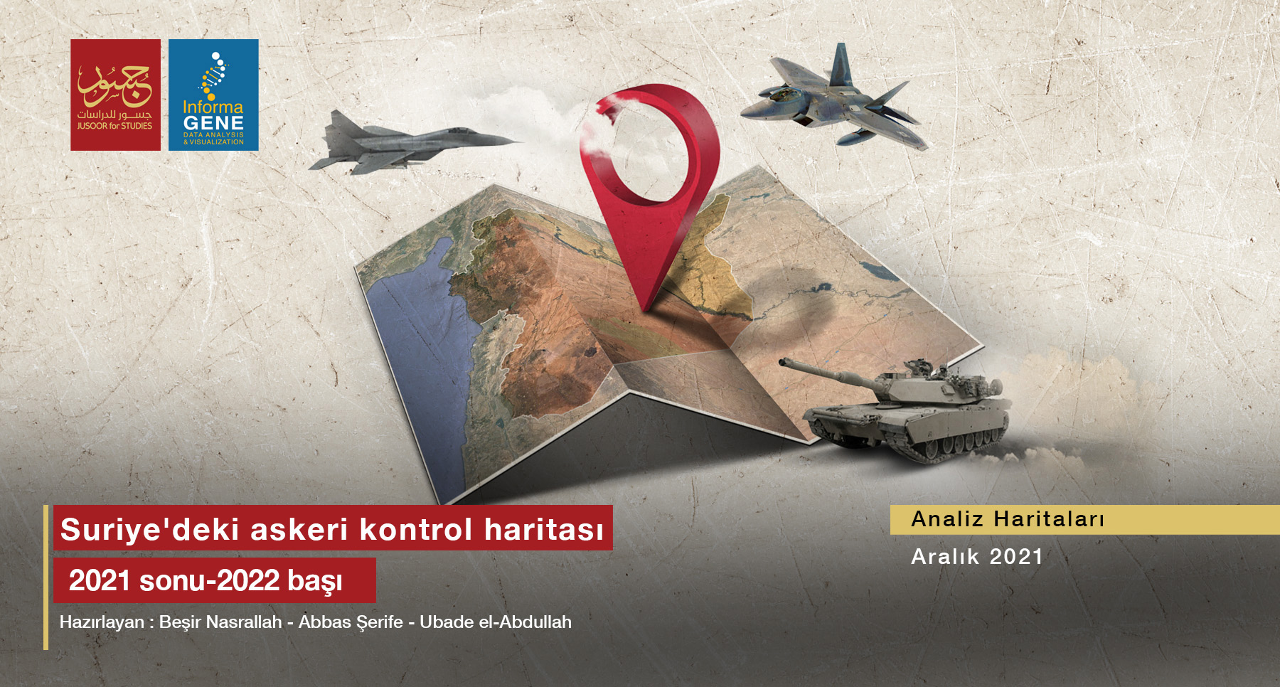 Suriye'deki askeri kontrol haritası 2021 sonu-2022 başı
