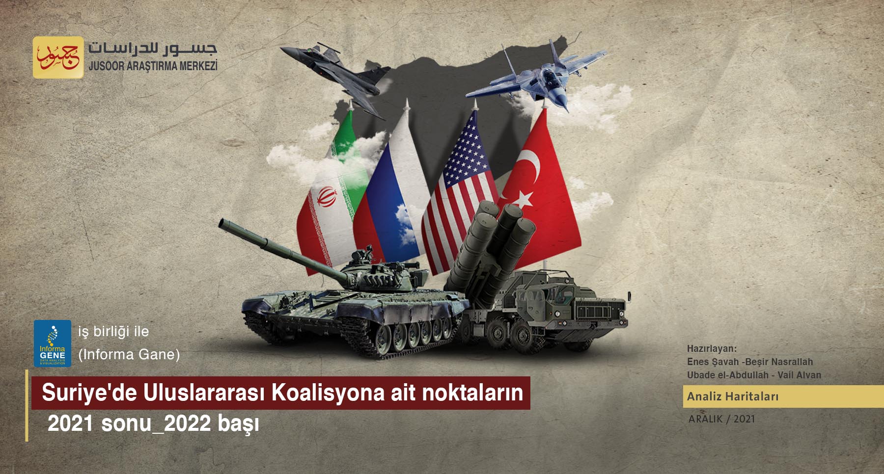 Suriye'de dış güçlere ait noktaları 2021 sonu - 2022 başı